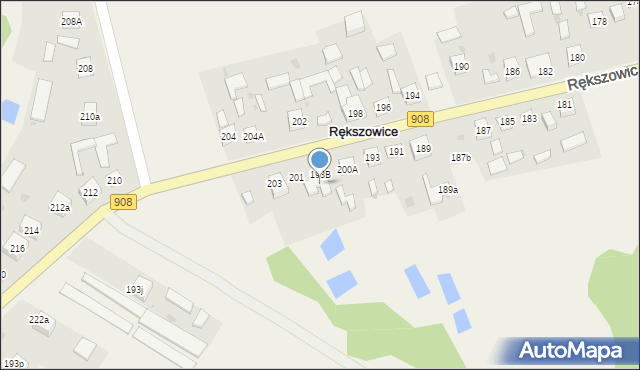 Rększowice, Rększowice, 200B, mapa Rększowice