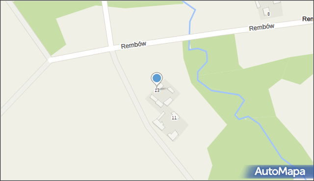 Rembów, Rembów, 13, mapa Rembów