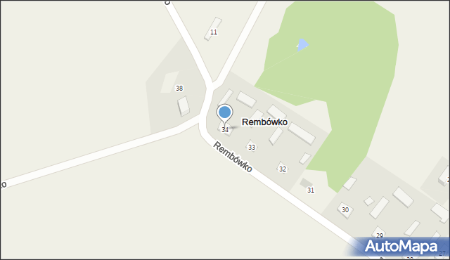 Rembówko, Rembówko, 34, mapa Rembówko