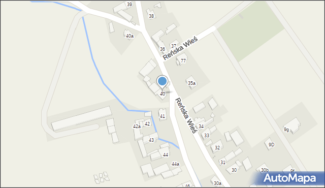 Reńska Wieś, Reńska Wieś, 40, mapa Reńska Wieś