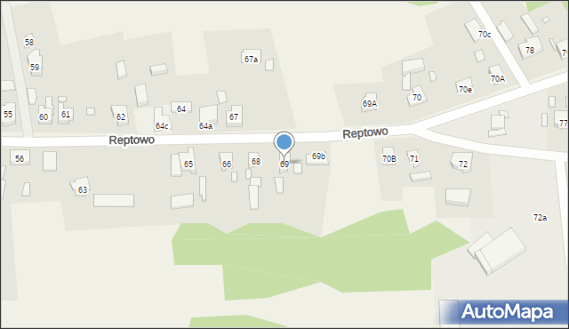 Reptowo, Reptowo, 69, mapa Reptowo
