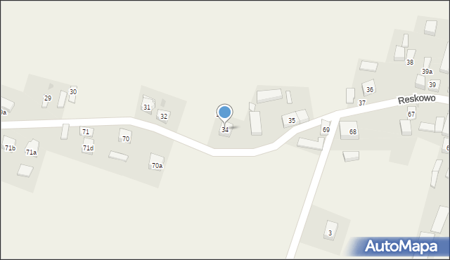 Reskowo, Reskowo, 34, mapa Reskowo
