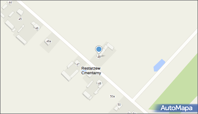 Restarzew Cmentarny, Restarzew Cmentarny, 49, mapa Restarzew Cmentarny
