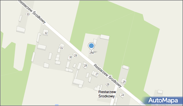 Restarzew Środkowy, Restarzew Środkowy, 25b, mapa Restarzew Środkowy