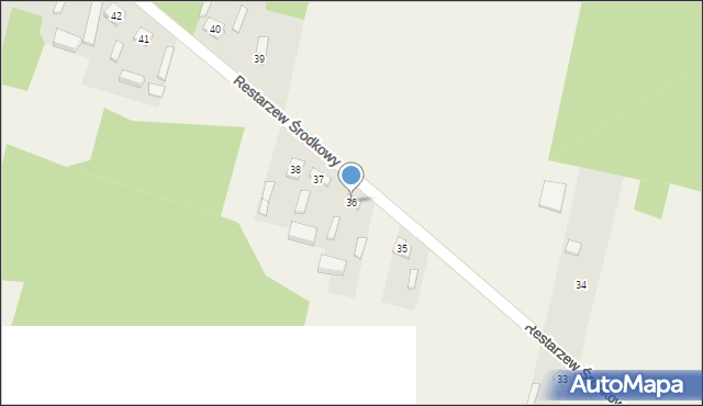 Restarzew Środkowy, Restarzew Środkowy, 36, mapa Restarzew Środkowy