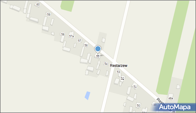 Restarzew Środkowy, Restarzew Środkowy, 55, mapa Restarzew Środkowy