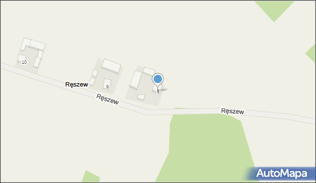 Ręszew, Ręszew, 8, mapa Ręszew