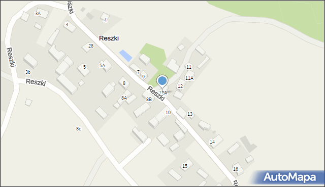 Reszki, Reszki, 12A, mapa Reszki