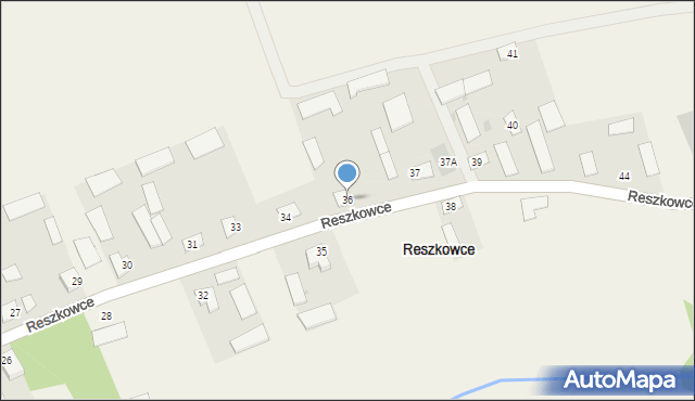 Reszkowce, Reszkowce, 36, mapa Reszkowce