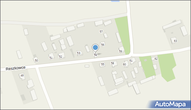 Reszkowce, Reszkowce, 54, mapa Reszkowce