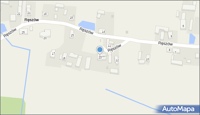 Ręszów, Ręszów, 13, mapa Ręszów