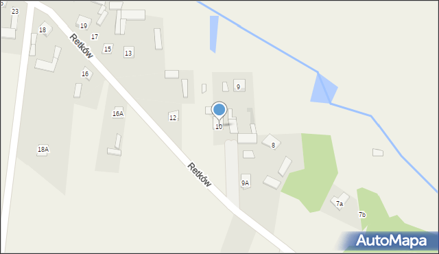 Retków, Retków, 10, mapa Retków