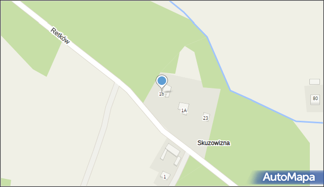 Retków, Retków, 1b, mapa Retków