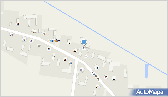 Retków, Retków, 21, mapa Retków