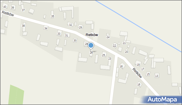 Retków, Retków, 26, mapa Retków