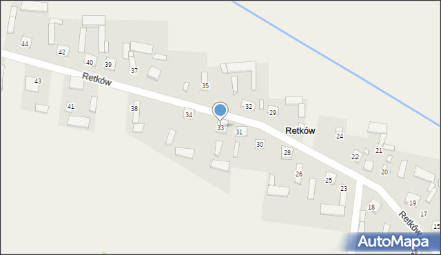 Retków, Retków, 33, mapa Retków