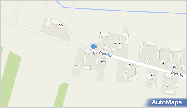 Retków, Retków, 49, mapa Retków