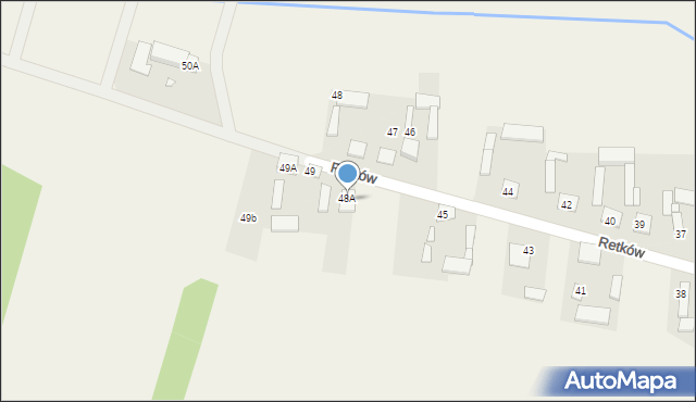 Retków, Retków, 49A, mapa Retków