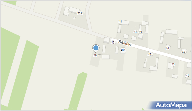 Retków, Retków, 49b, mapa Retków