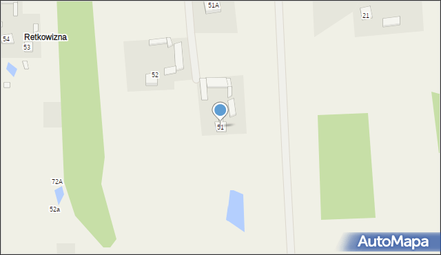 Retków, Retków, 51, mapa Retków