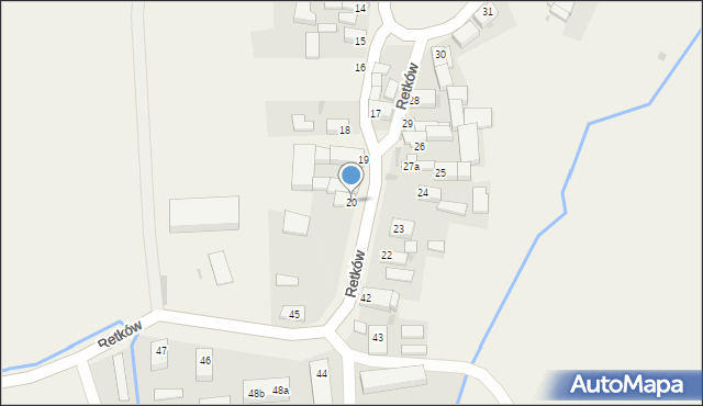 Retków, Retków, 20, mapa Retków