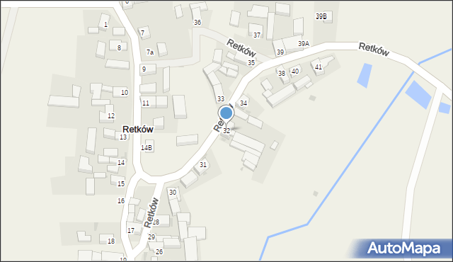Retków, Retków, 32, mapa Retków