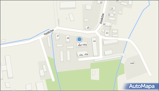 Retków, Retków, 48b, mapa Retków