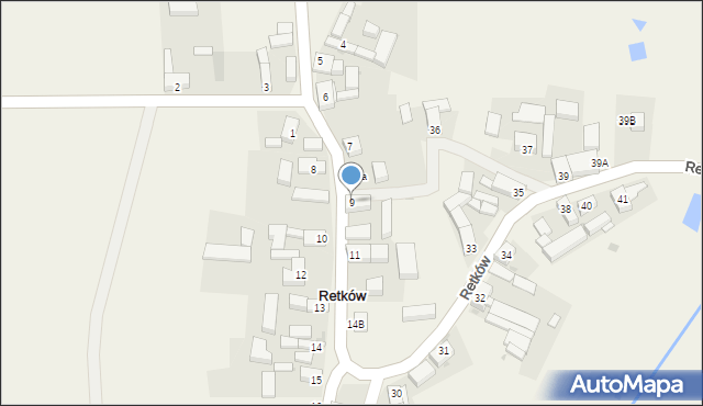 Retków, Retków, 9, mapa Retków