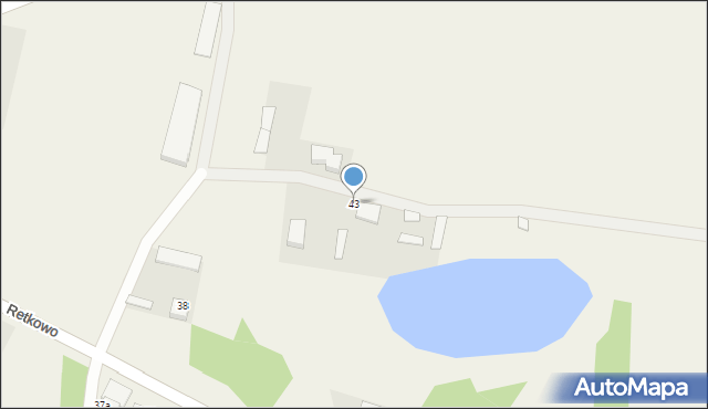 Retkowo, Retkowo, 43, mapa Retkowo