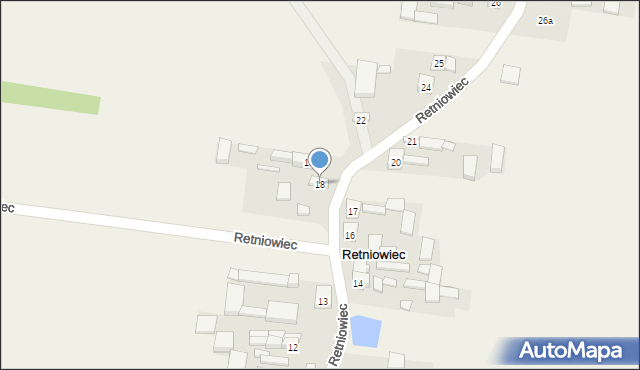 Retniowiec, Retniowiec, 18, mapa Retniowiec