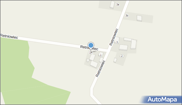 Retniowiec, Retniowiec, 1A, mapa Retniowiec