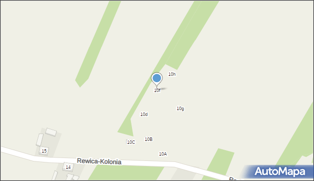 Rewica-Kolonia, Rewica-Kolonia, 10f, mapa Rewica-Kolonia