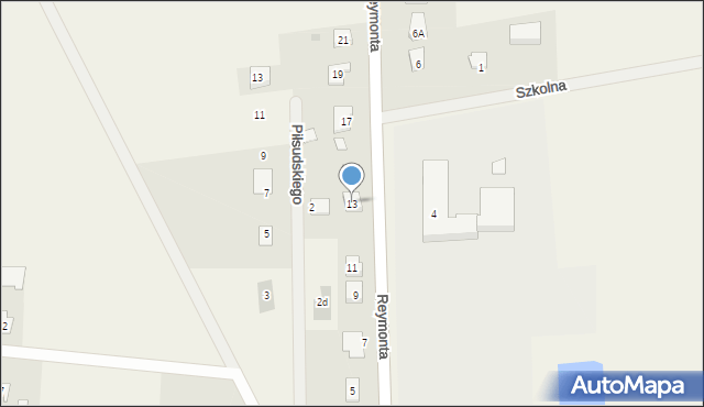 Rościszewo, Reymonta Władysława, 13, mapa Rościszewo