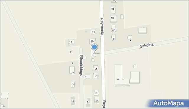 Rościszewo, Reymonta Władysława, 17, mapa Rościszewo