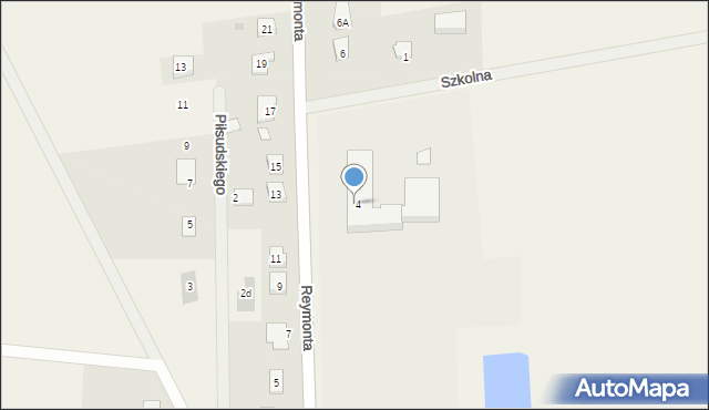 Rościszewo, Reymonta Władysława, 4, mapa Rościszewo