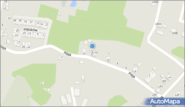 Ruda Śląska, Reja Mikołaja, 12, mapa Rudy Śląskiej