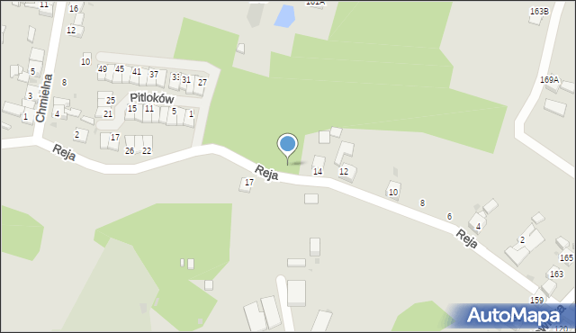 Ruda Śląska, Reja Mikołaja, 16a, mapa Rudy Śląskiej