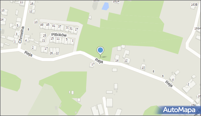 Ruda Śląska, Reja Mikołaja, 16c, mapa Rudy Śląskiej