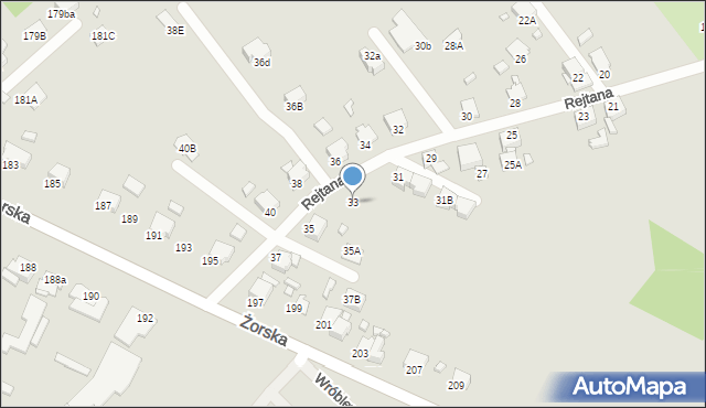 Rybnik, Rejtana Tadeusza, 33, mapa Rybnika