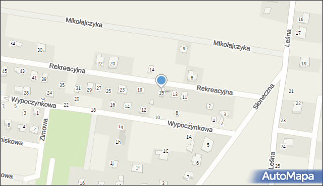 Rybojedzko, Rekreacyjna, 15, mapa Rybojedzko