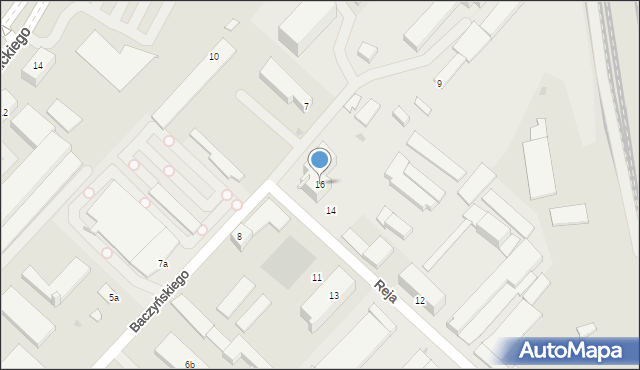 Rzeszów, Reja Mikołaja, 16, mapa Rzeszów