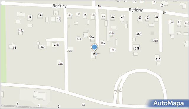 Sędziszów Małopolski, Rędziny, 33b, mapa Sędziszów Małopolski