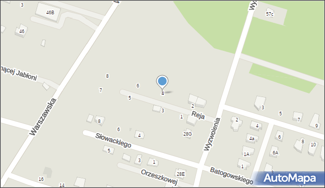 Serock, Reja Mikołaja, 4, mapa Serock