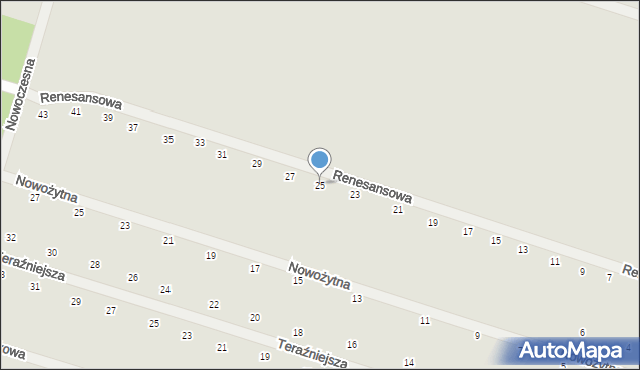 Serock, Renesansowa, 25, mapa Serock