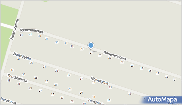 Serock, Renesansowa, 27, mapa Serock