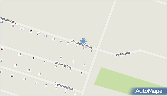 Serock, Renesansowa, 3, mapa Serock