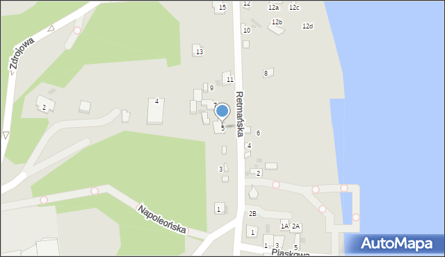 Serock, Retmańska, 5, mapa Serock