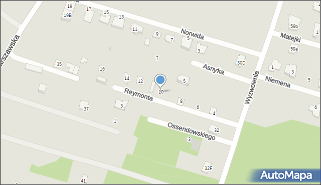 Serock, Reymonta Władysława, 10, mapa Serock