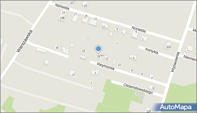 Serock, Reymonta Władysława, 14, mapa Serock