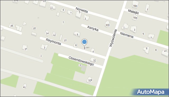 Serock, Reymonta Władysława, 6, mapa Serock